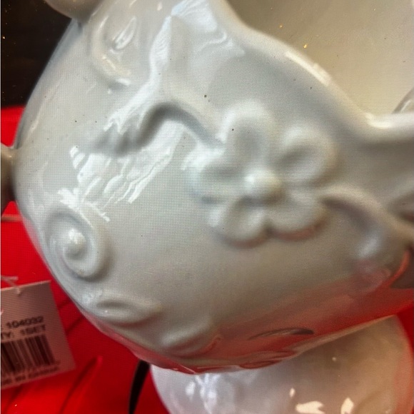 Ivory Ceramic Nut Cup with Scoop - Picture 4 of 4